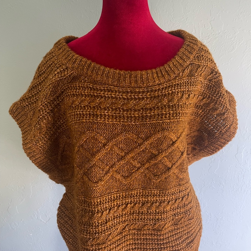 Knit Vest Size XXL Goldish/Brown